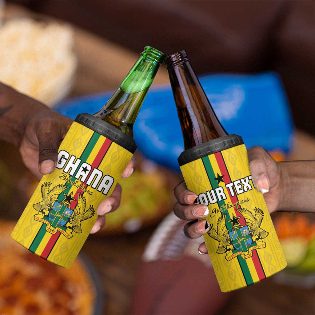 Custom Ghana Football 4 in 1 Can Cooler Tumbler We Are Champions LT15