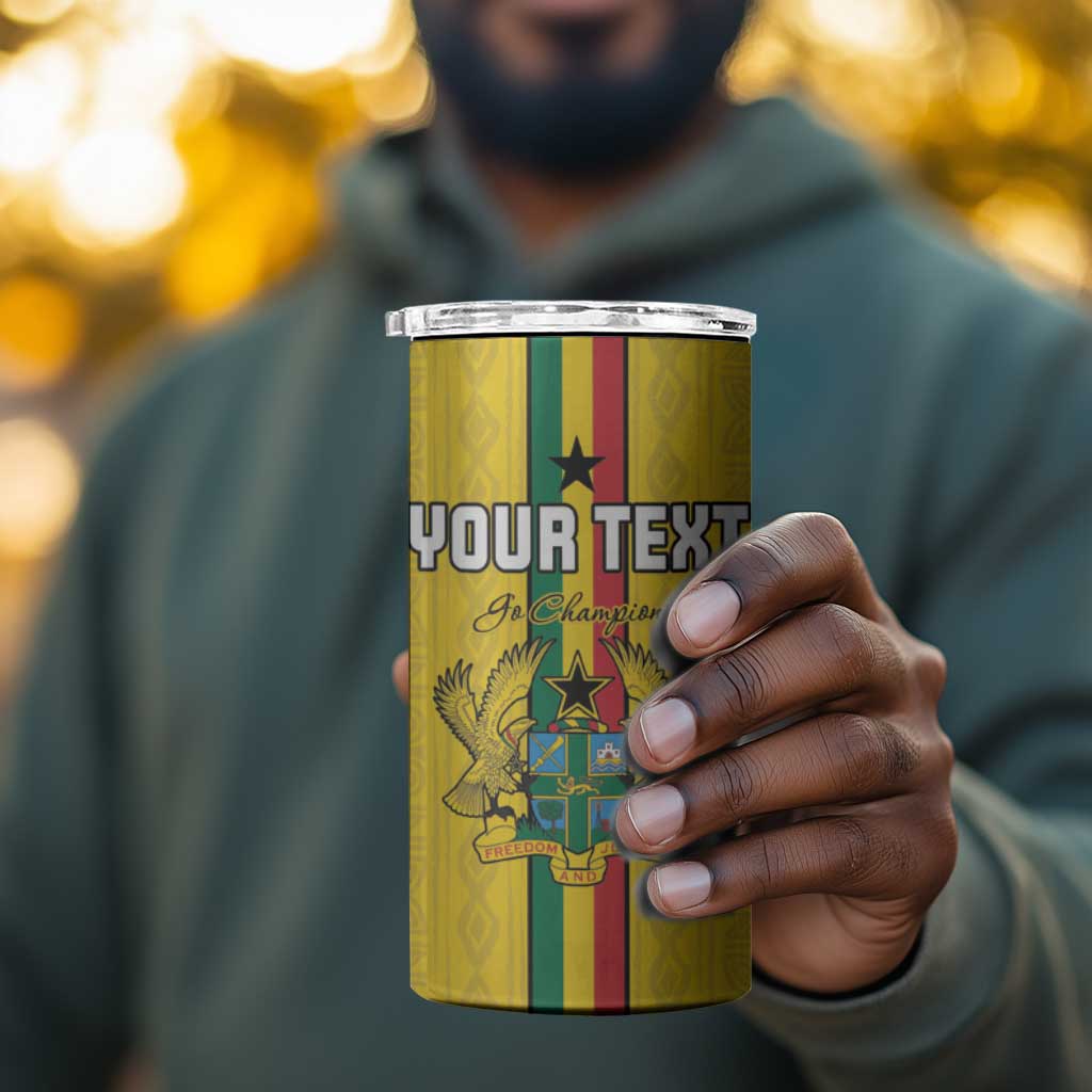 Custom Ghana Football 4 in 1 Can Cooler Tumbler We Are Champions LT15