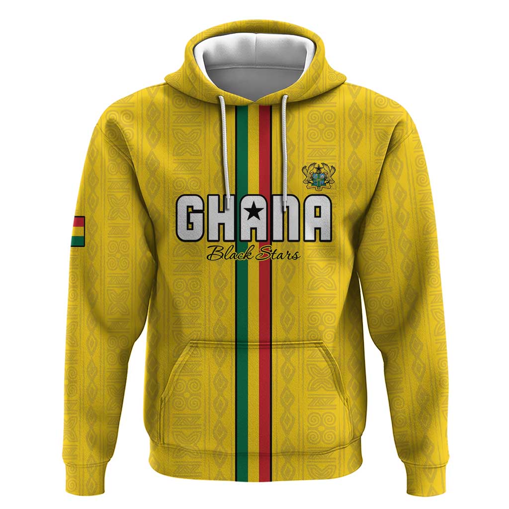 Custom Ghana Football Hoodie Go Black Stars Go LT15