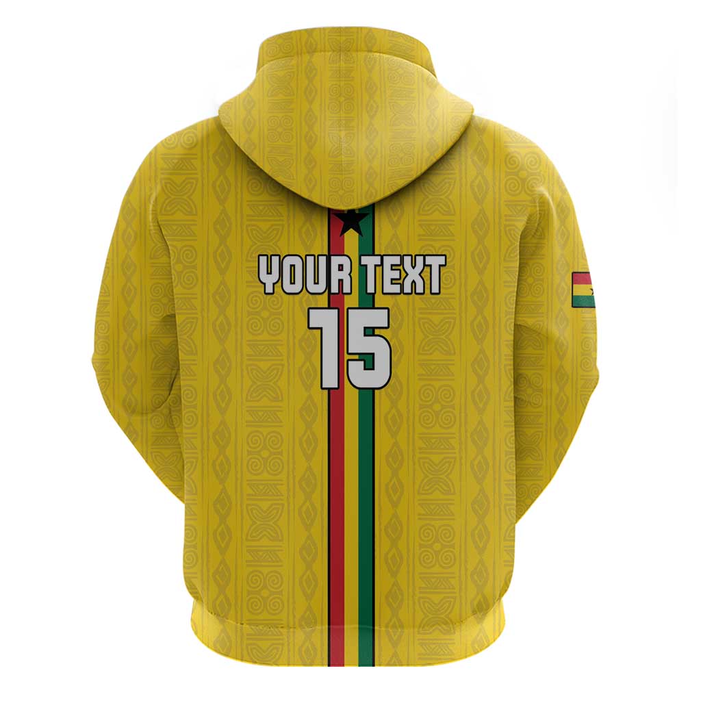 Custom Ghana Football Hoodie Go Black Stars Go LT15