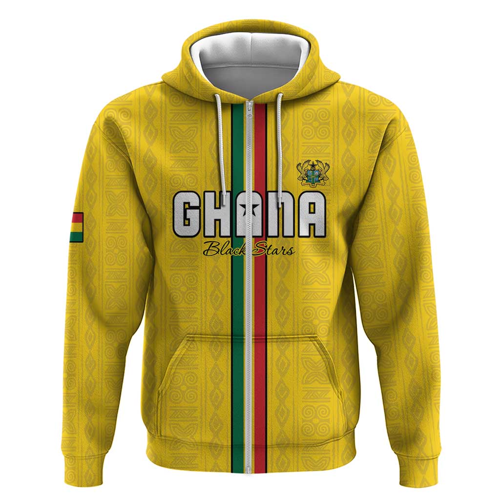 Custom Ghana Football Hoodie Go Black Stars Go LT15