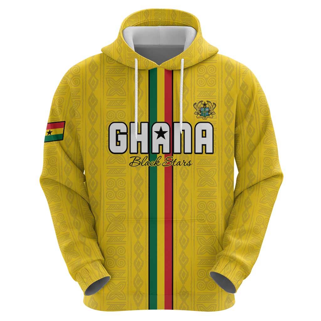 Custom Ghana Football Hoodie Go Black Stars Go LT15