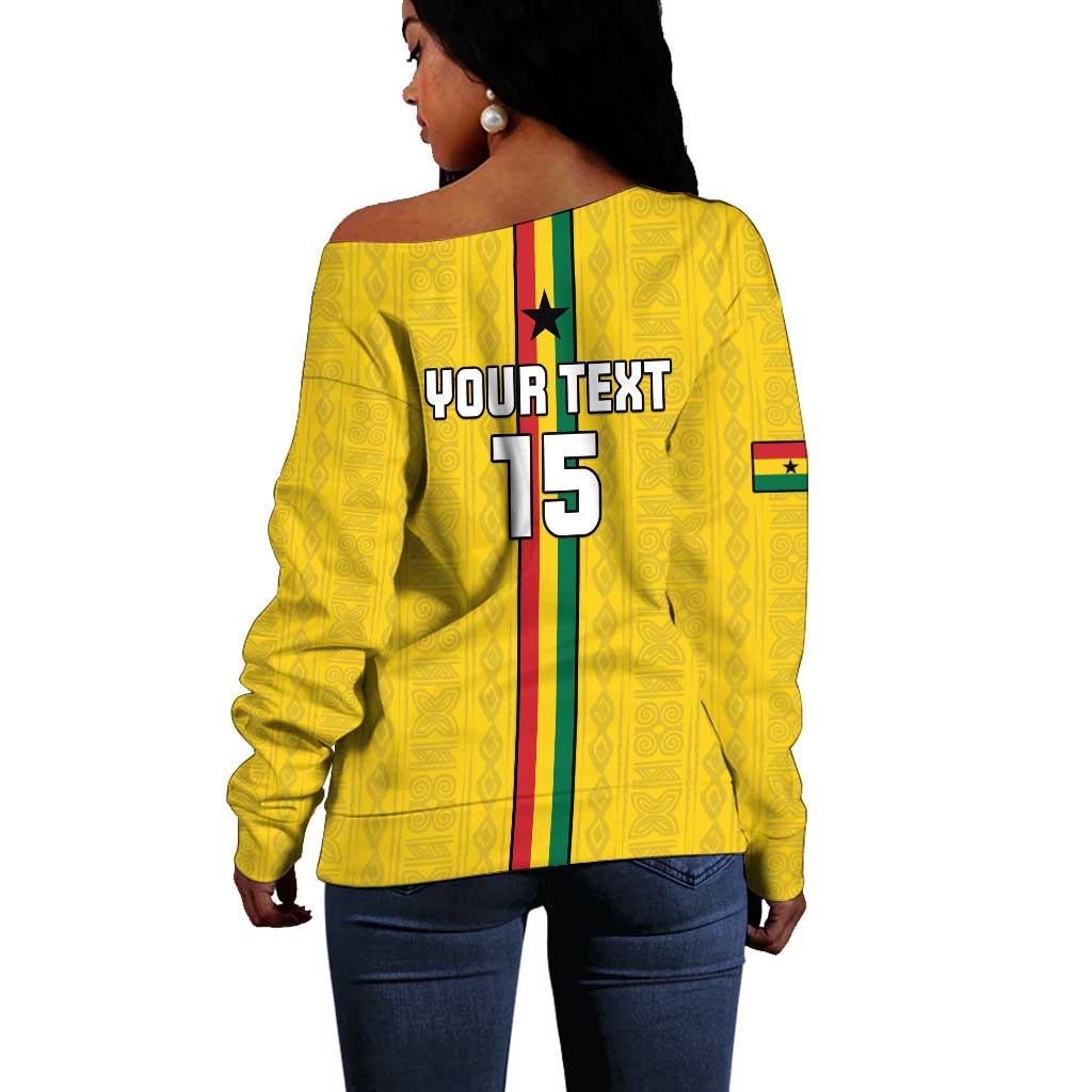 Custom Ghana Football Off Shoulder Sweater We Are Champions LT15