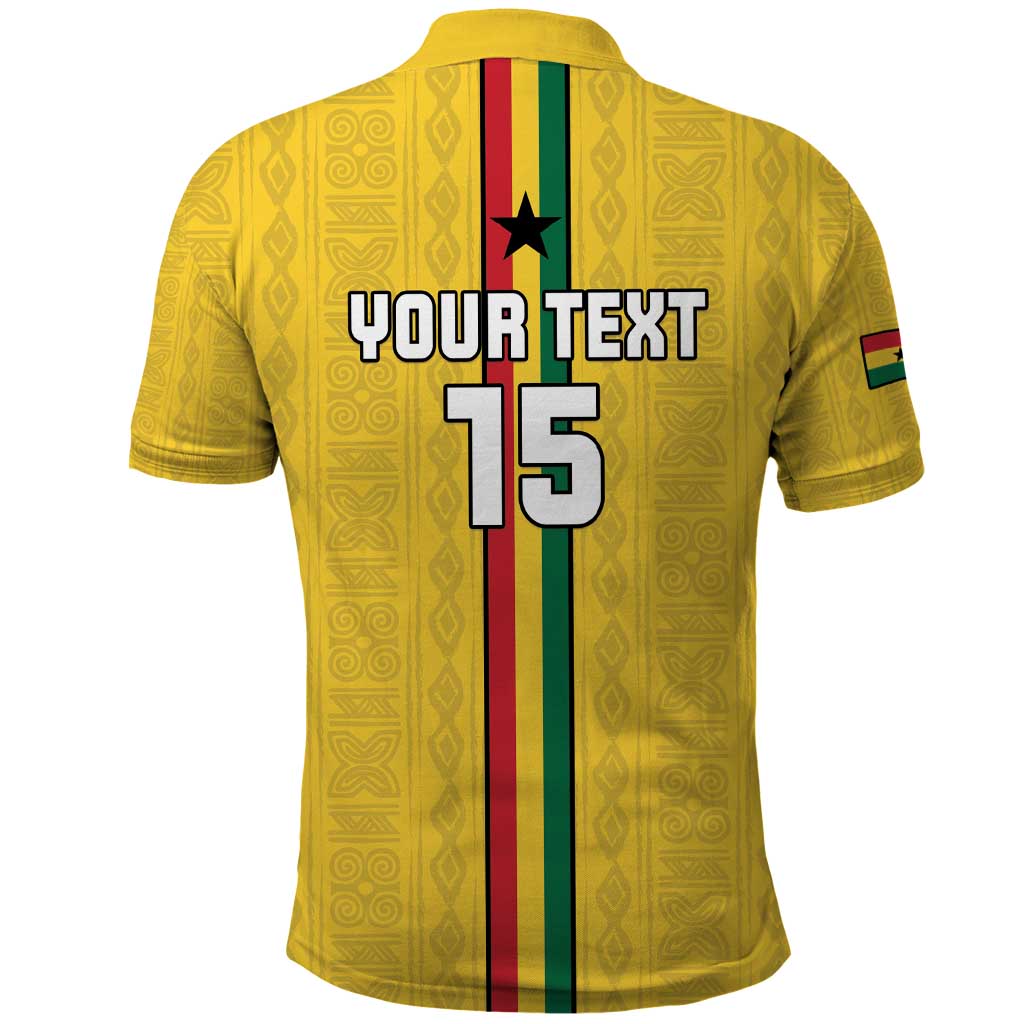 Custom Ghana Football Polo Shirt Go Black Stars Go LT15