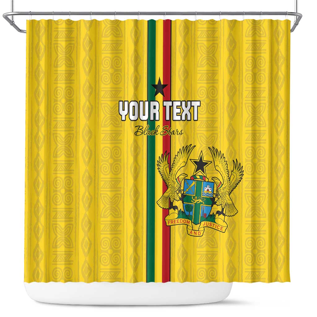 Custom Ghana Football Shower Curtain Go Black Stars Go LT15