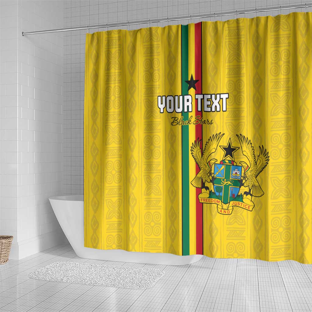 Custom Ghana Football Shower Curtain Go Black Stars Go LT15