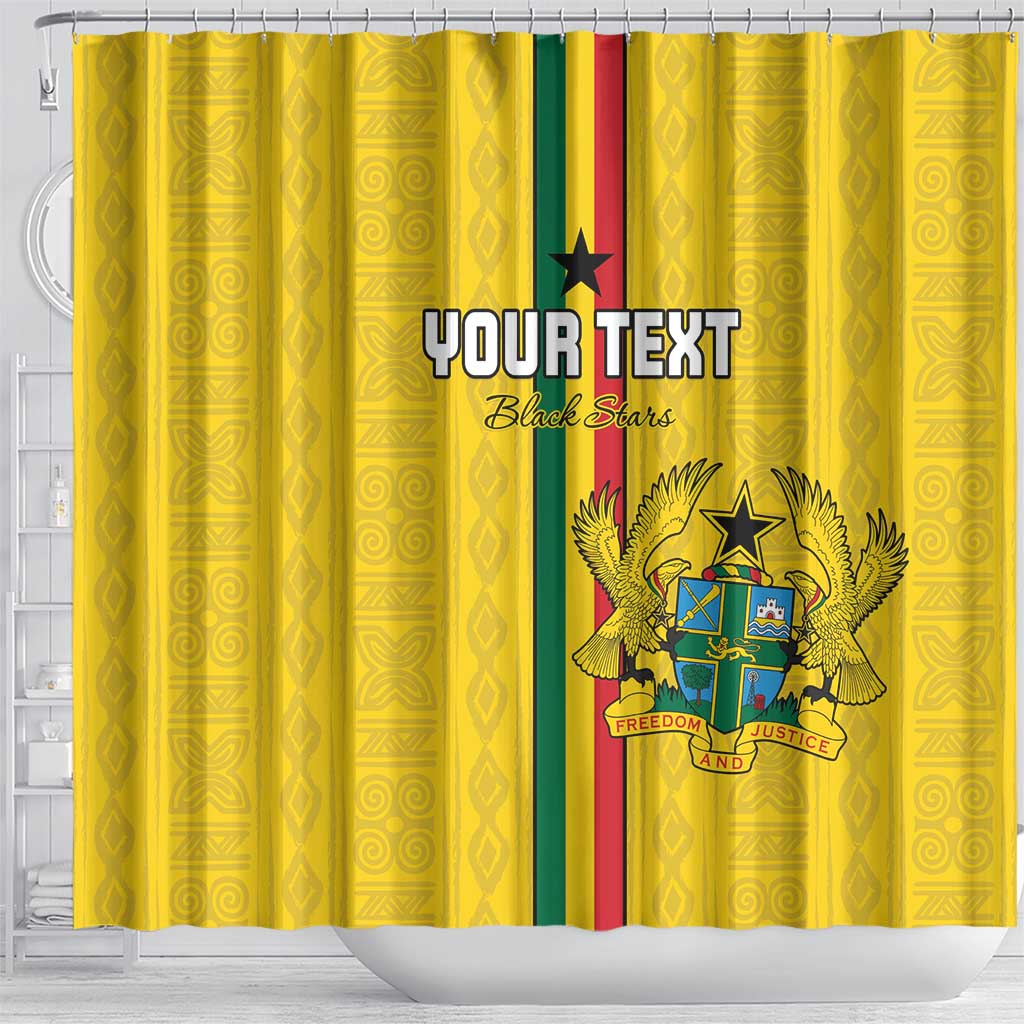 Custom Ghana Football Shower Curtain Go Black Stars Go LT15