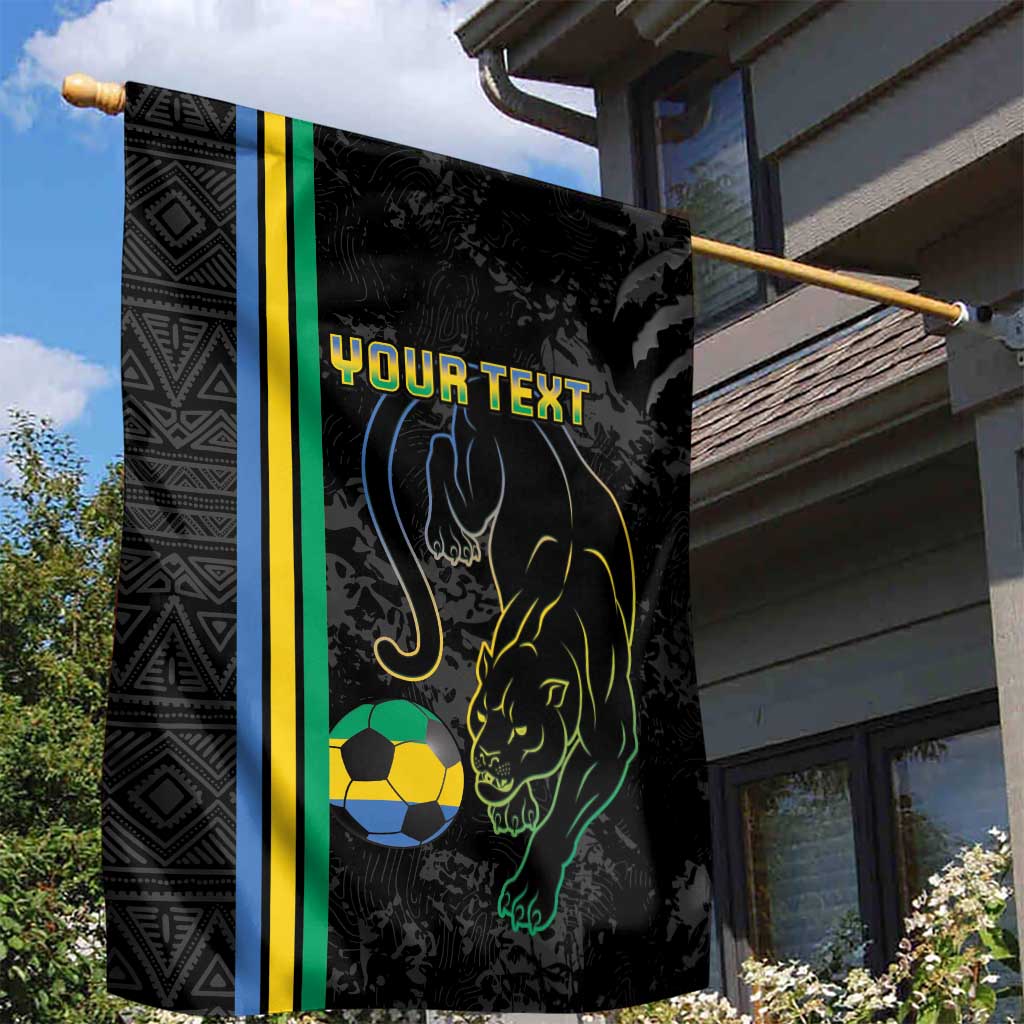 Custom Gabon Football Garden Flag Go Champions - Black Ver LT15