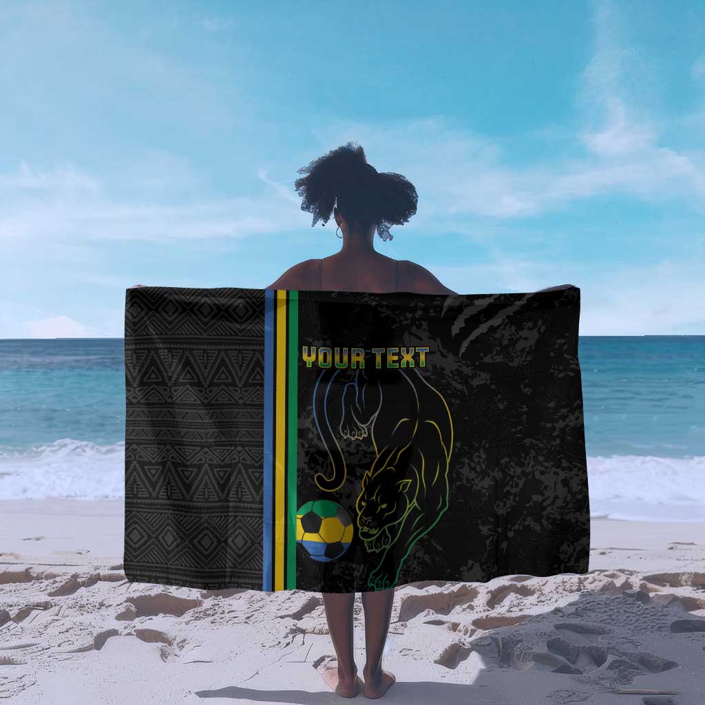 Custom Gabon Football Sarong Go Champions - Black Ver LT15
