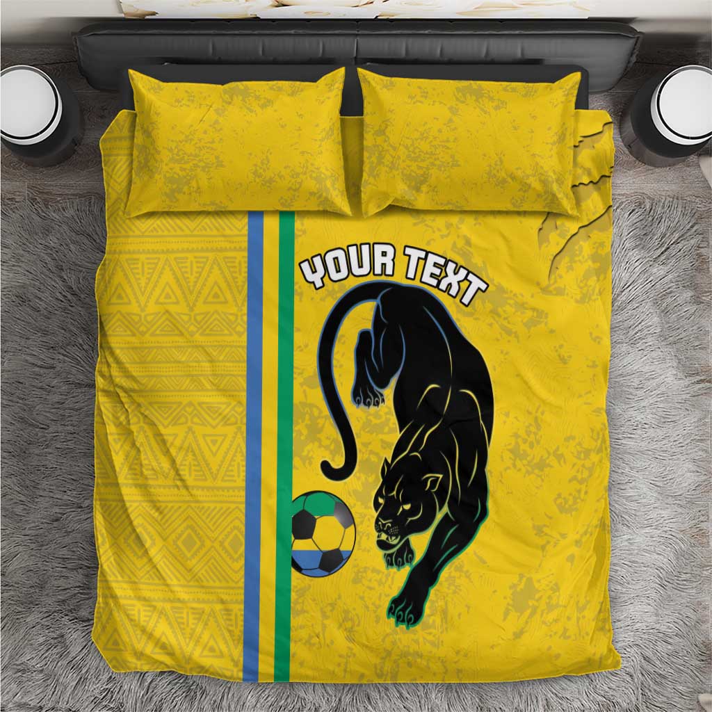 Custom Gabon Football Bedding Set Go Champions - Yellow Ver LT15