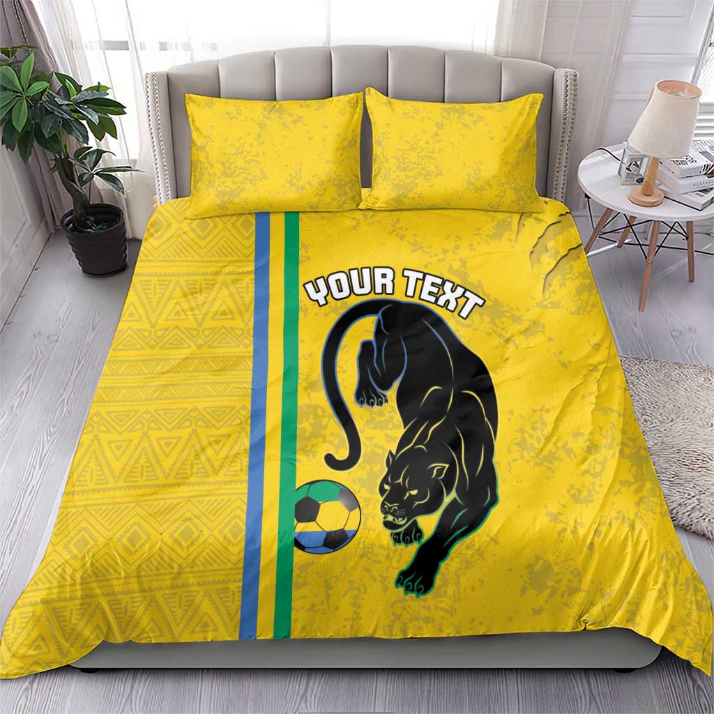 Custom Gabon Football Bedding Set Go Champions - Yellow Ver LT15