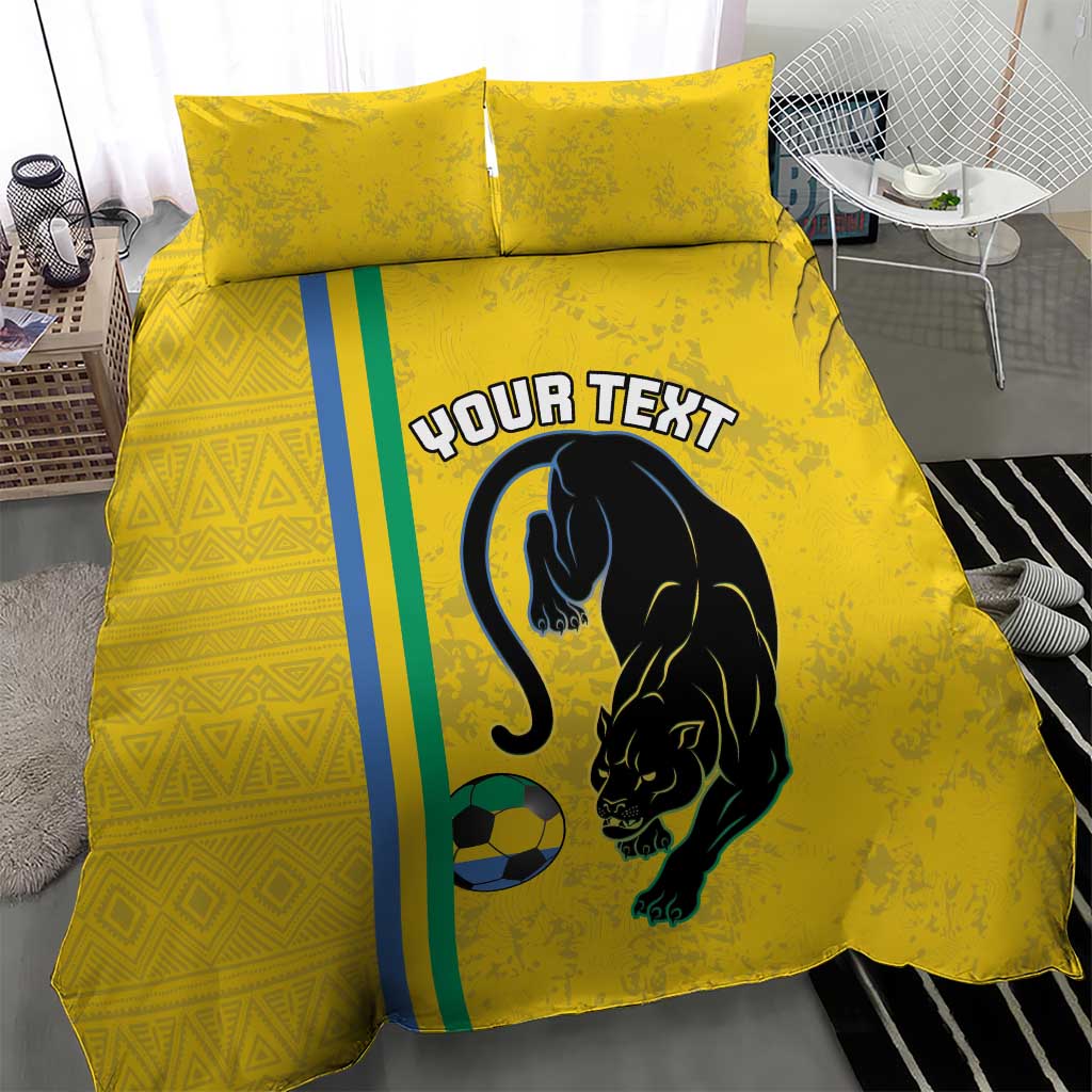 Custom Gabon Football Bedding Set Go Champions - Yellow Ver LT15
