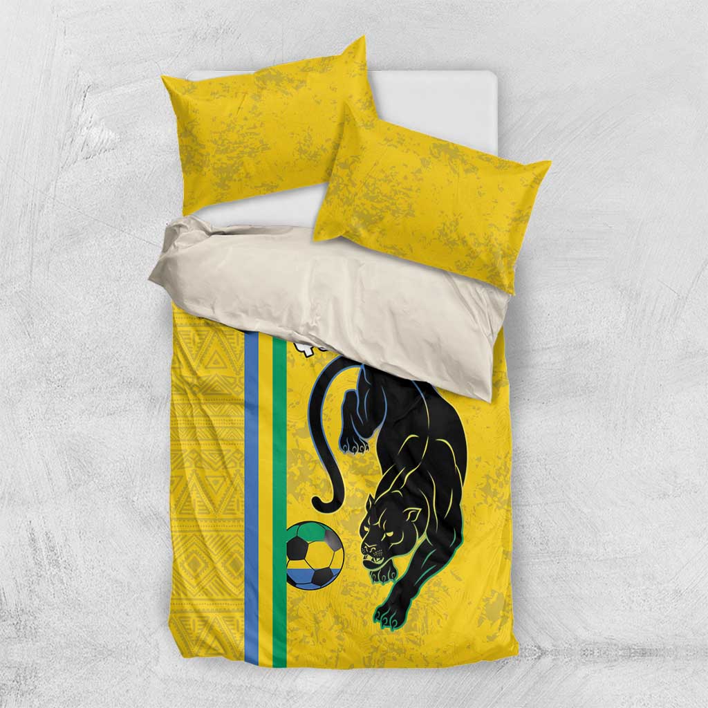 Custom Gabon Football Bedding Set Go Champions - Yellow Ver LT15