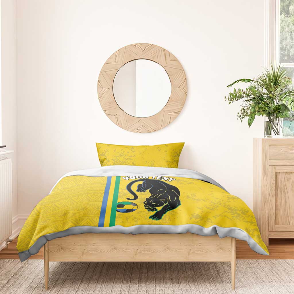 Custom Gabon Football Bedding Set Go Champions - Yellow Ver LT15