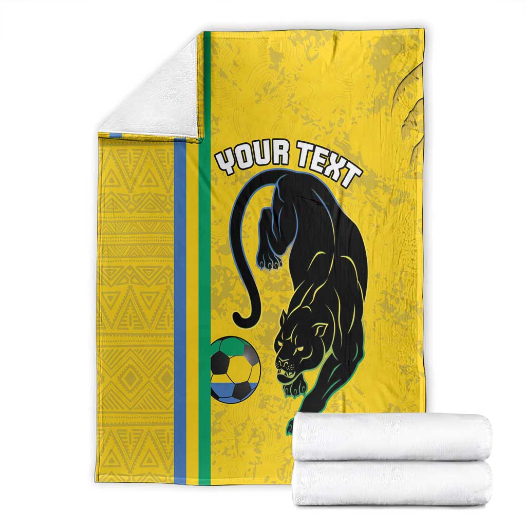 Custom Gabon Football Blanket Go Champions - Yellow Ver LT15