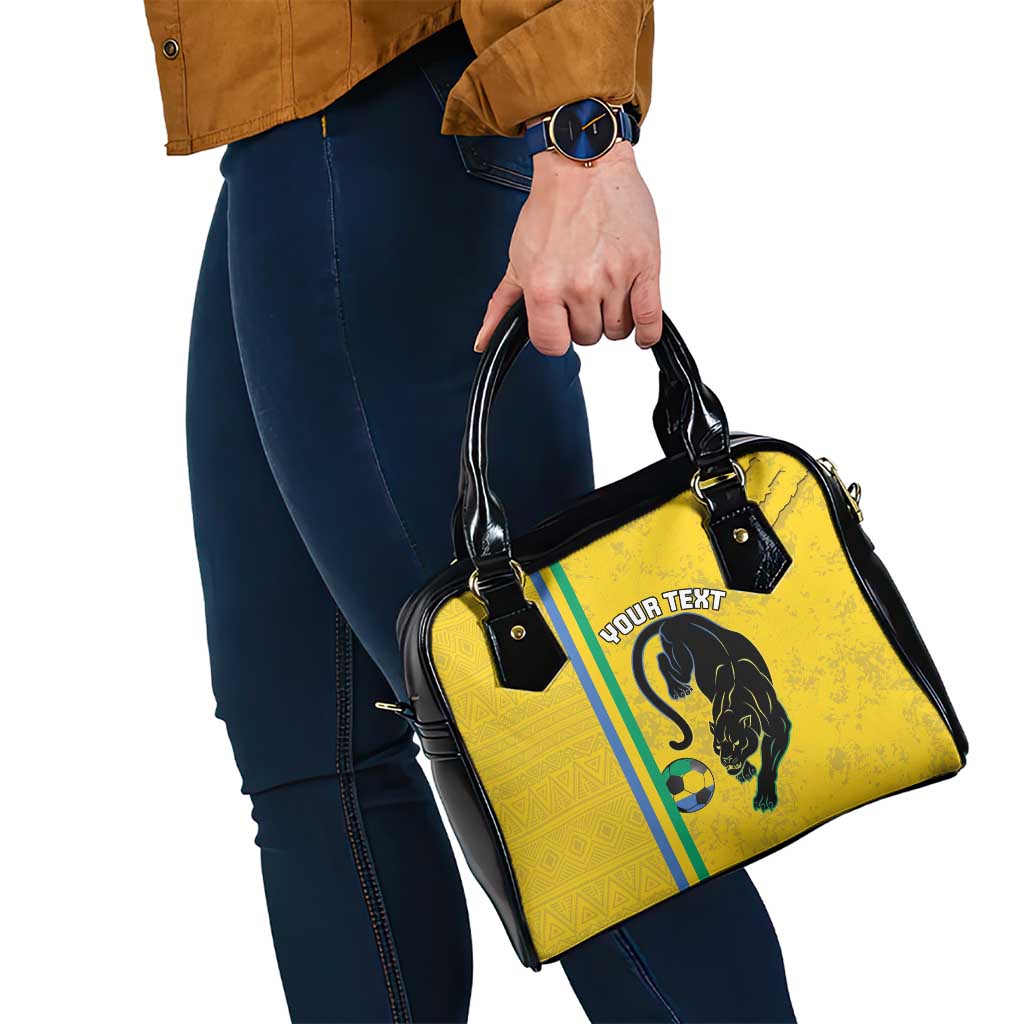 Custom Gabon Football Shoulder Handbag Go Les Pantheres - Yellow Ver LT15