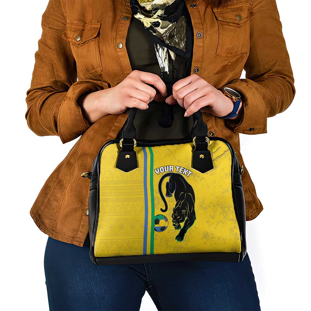 Custom Gabon Football Shoulder Handbag Go Les Pantheres - Yellow Ver LT15