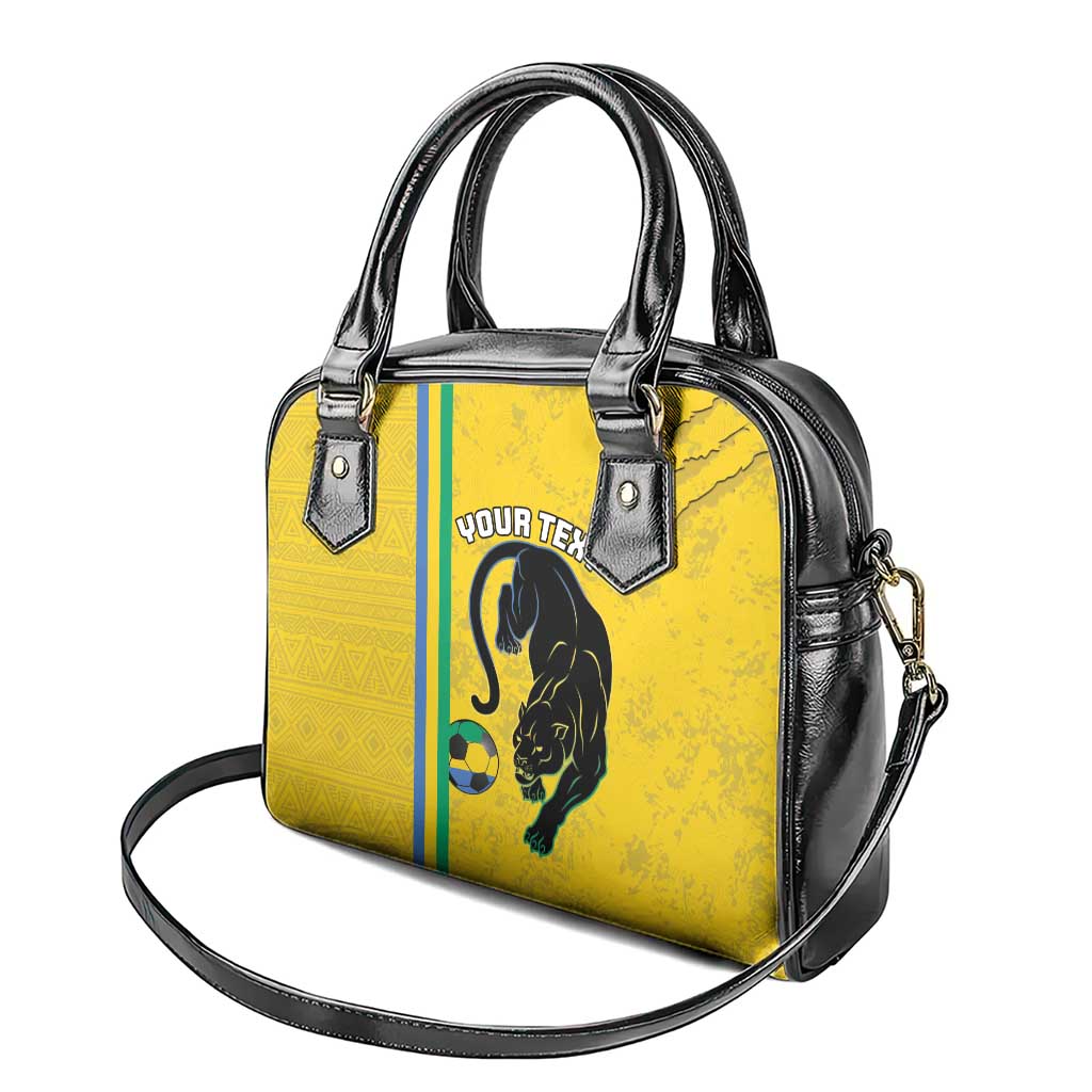 Custom Gabon Football Shoulder Handbag Go Les Pantheres - Yellow Ver LT15