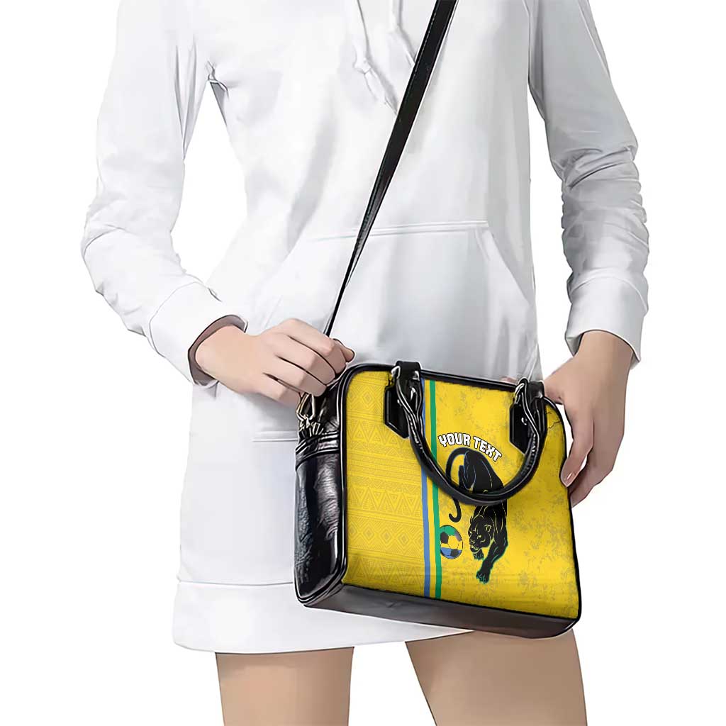 Custom Gabon Football Shoulder Handbag Go Les Pantheres - Yellow Ver LT15