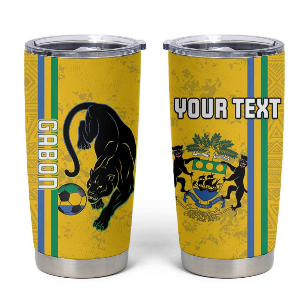 Custom Gabon Football Tumbler Cup Go Champions - Yellow Ver LT15