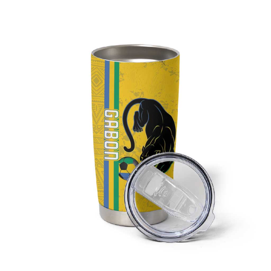 Custom Gabon Football Tumbler Cup Go Champions - Yellow Ver LT15