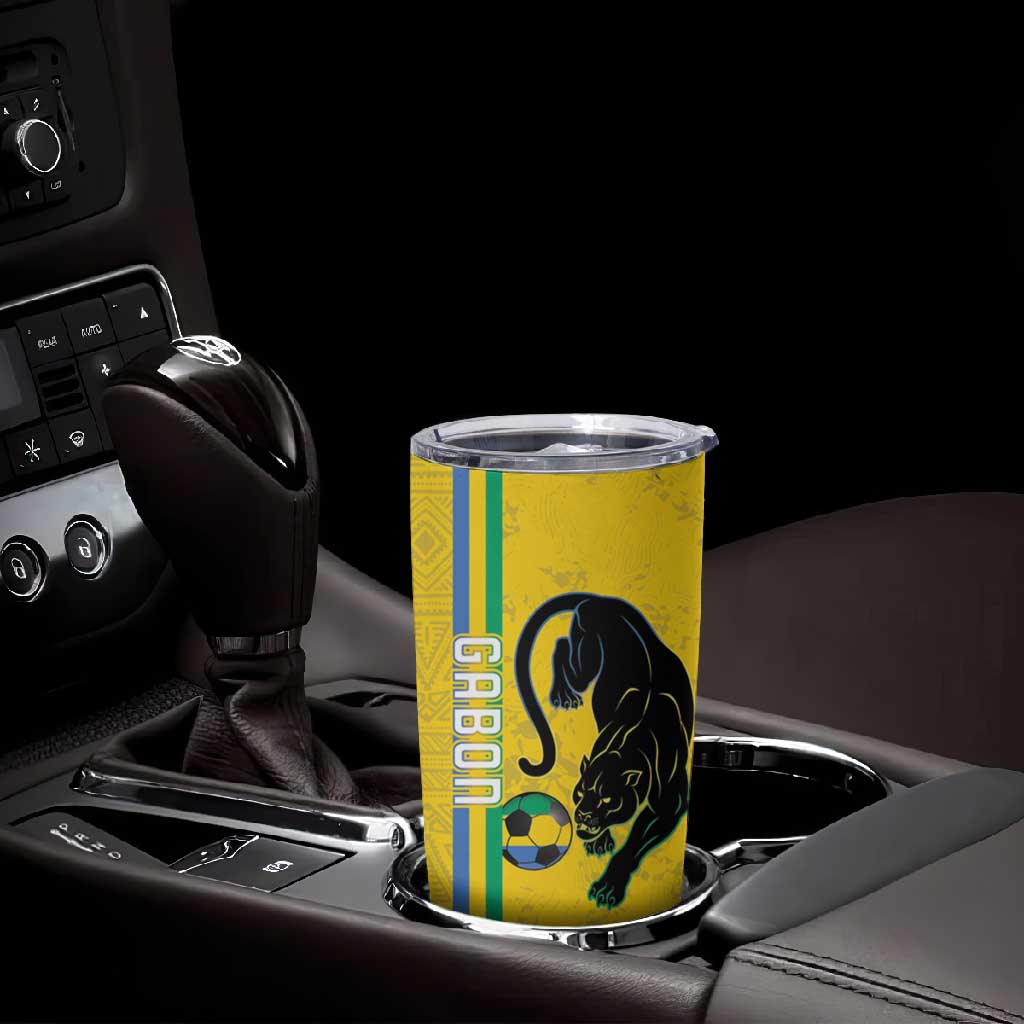 Custom Gabon Football Tumbler Cup Go Champions - Yellow Ver LT15