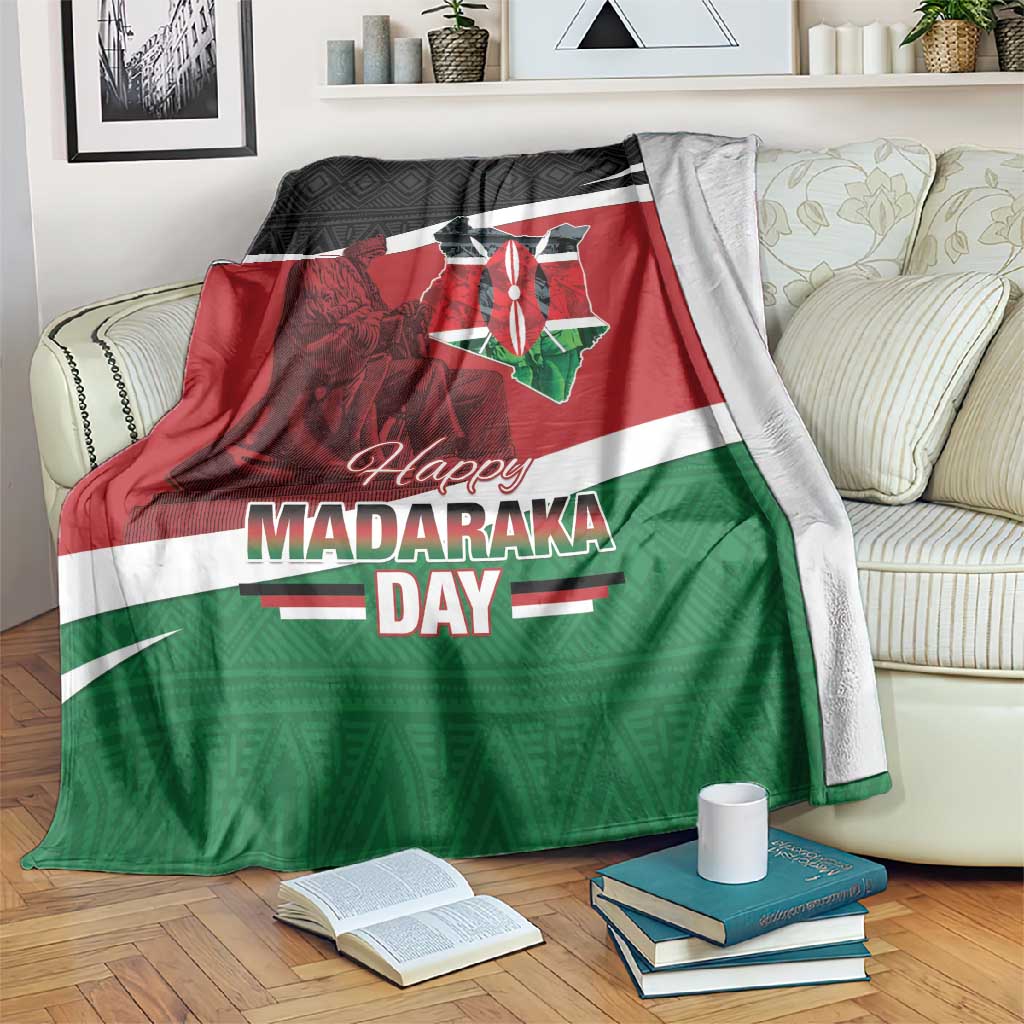 Kenya Madaraka Day Blanket Jomo Kenyatta With Map LT15