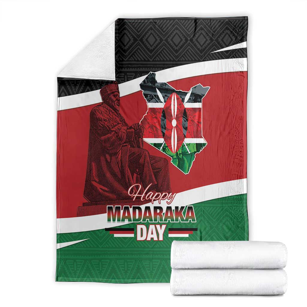 Kenya Madaraka Day Blanket Jomo Kenyatta With Map LT15