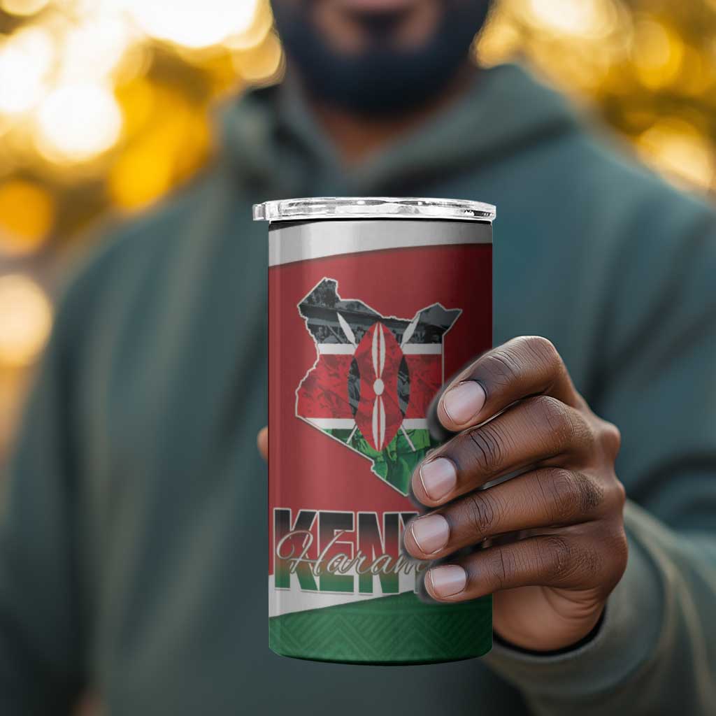 Kenya Madaraka Day 4 in 1 Can Cooler Tumbler Jomo Kenyatta With Map LT15