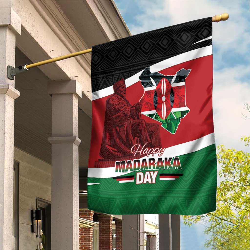 Kenya Madaraka Day Garden Flag Jomo Kenyatta With Map LT15