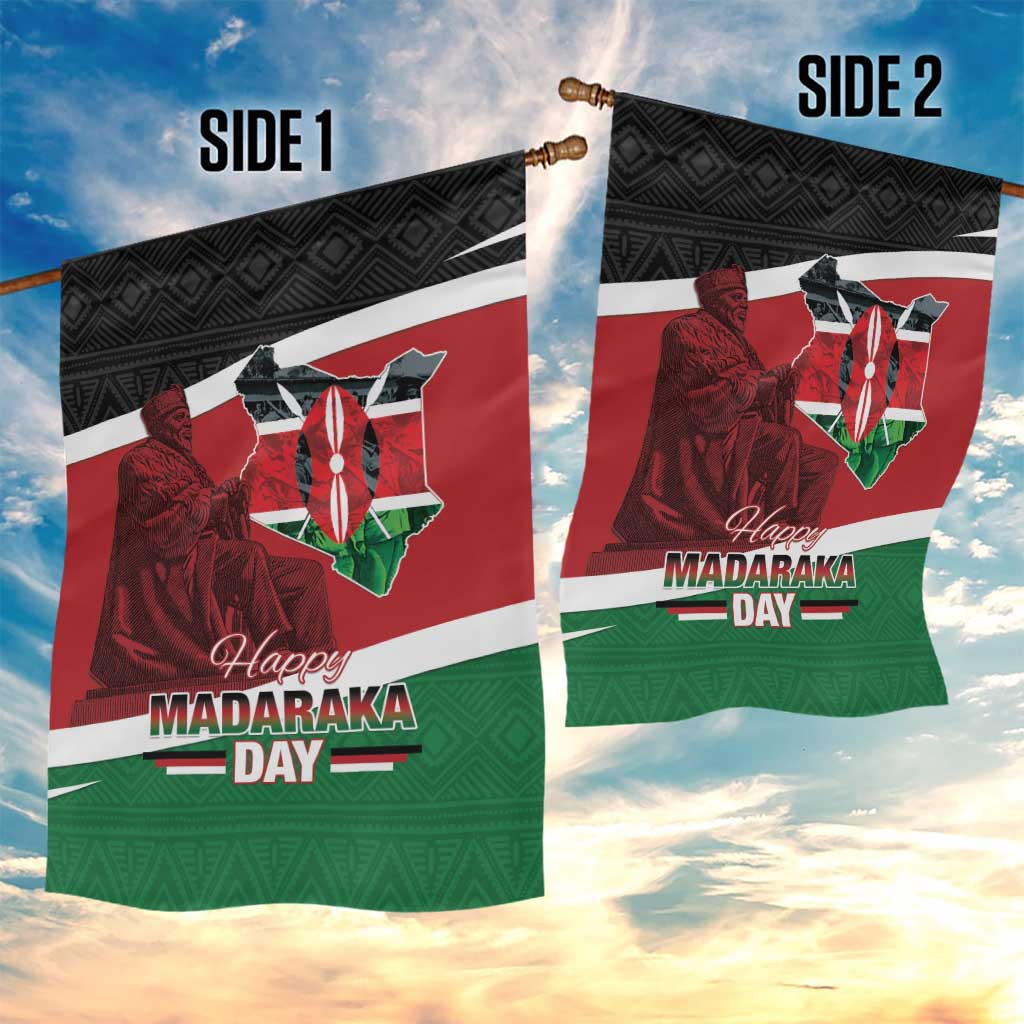 Kenya Madaraka Day Garden Flag Jomo Kenyatta With Map LT15