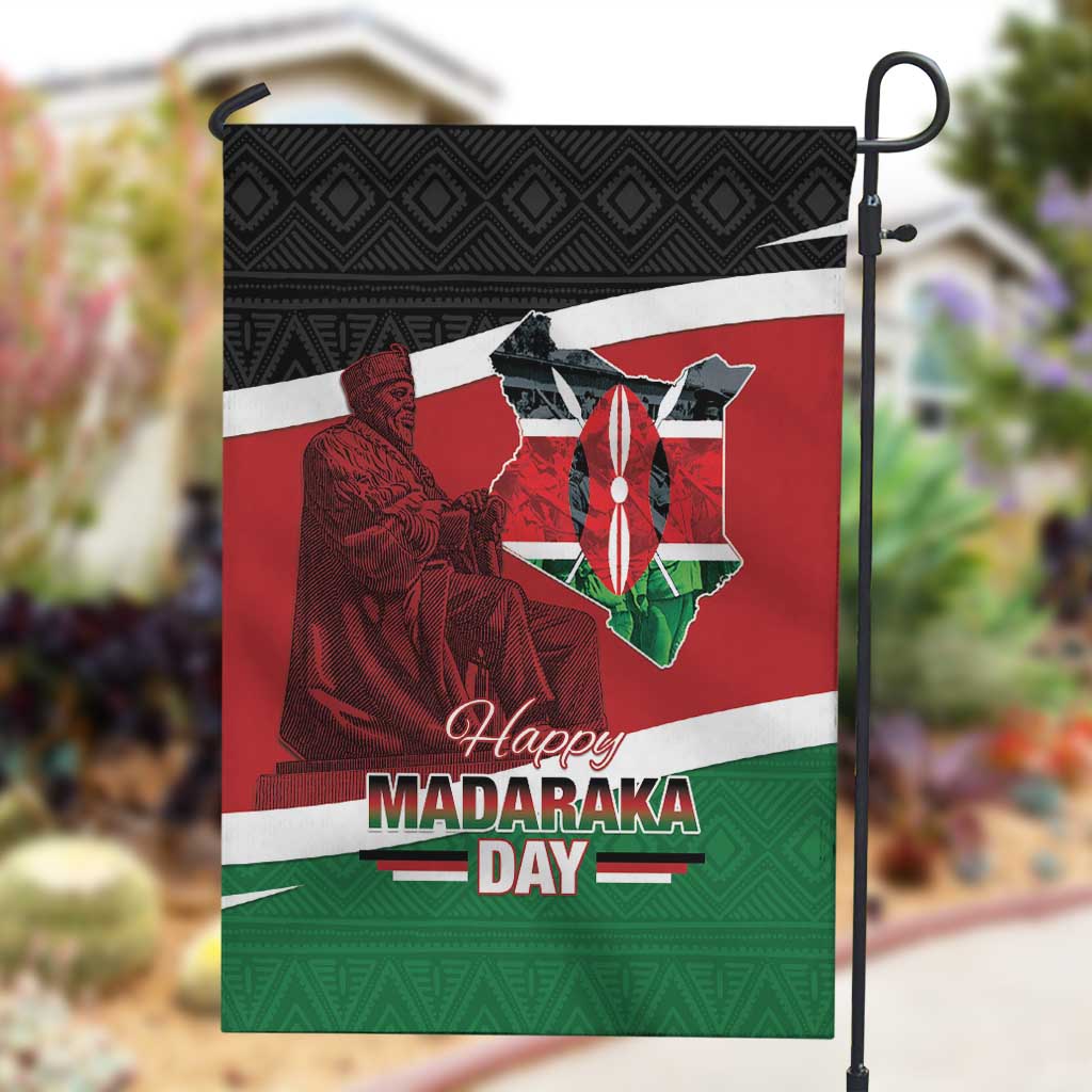 Kenya Madaraka Day Garden Flag Jomo Kenyatta With Map LT15
