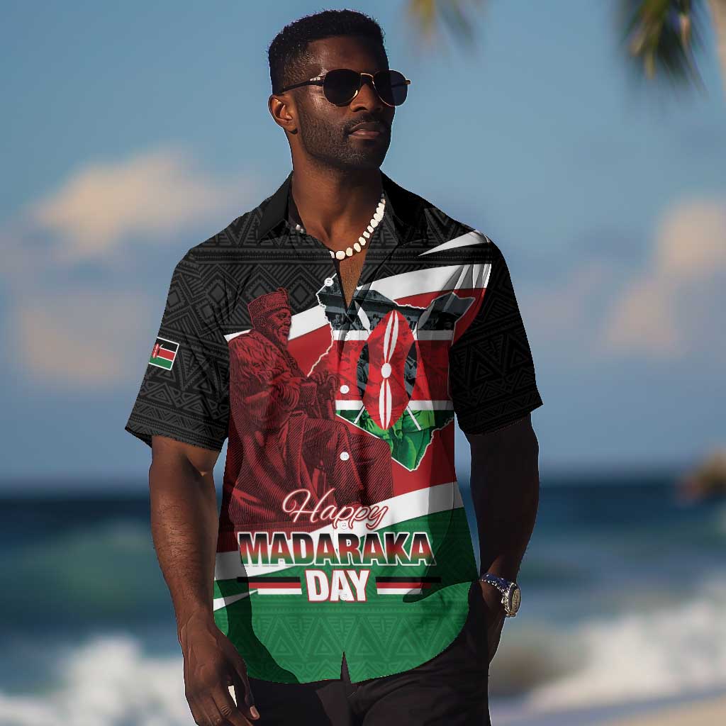 Kenya Madaraka Day Hawaiian Shirt Jomo Kenyatta With Map LT15