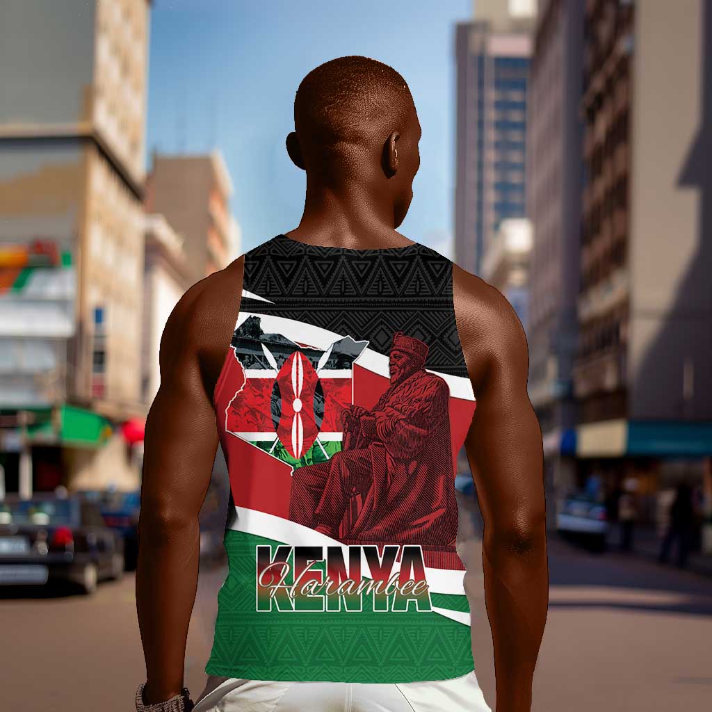 Kenya Madaraka Day Men Tank Top Jomo Kenyatta With Map LT15