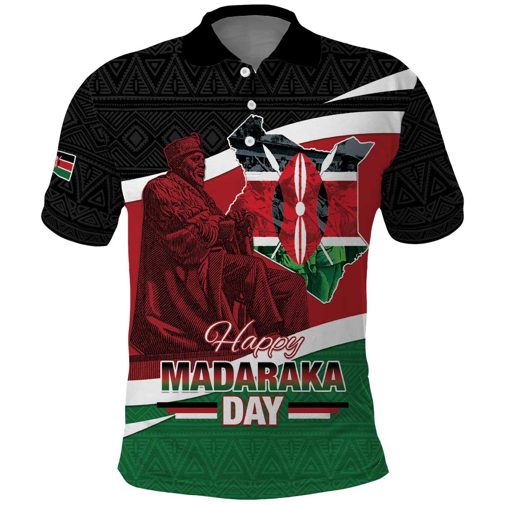 Happy Madaraka Day 2025 Polo Shirt Kenya Harambee LT15