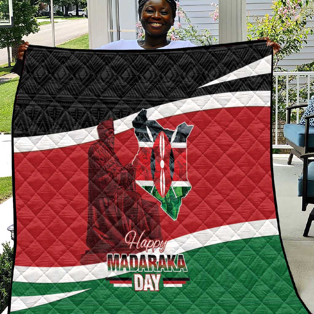 Kenya Madaraka Day Quilt Jomo Kenyatta With Map LT15
