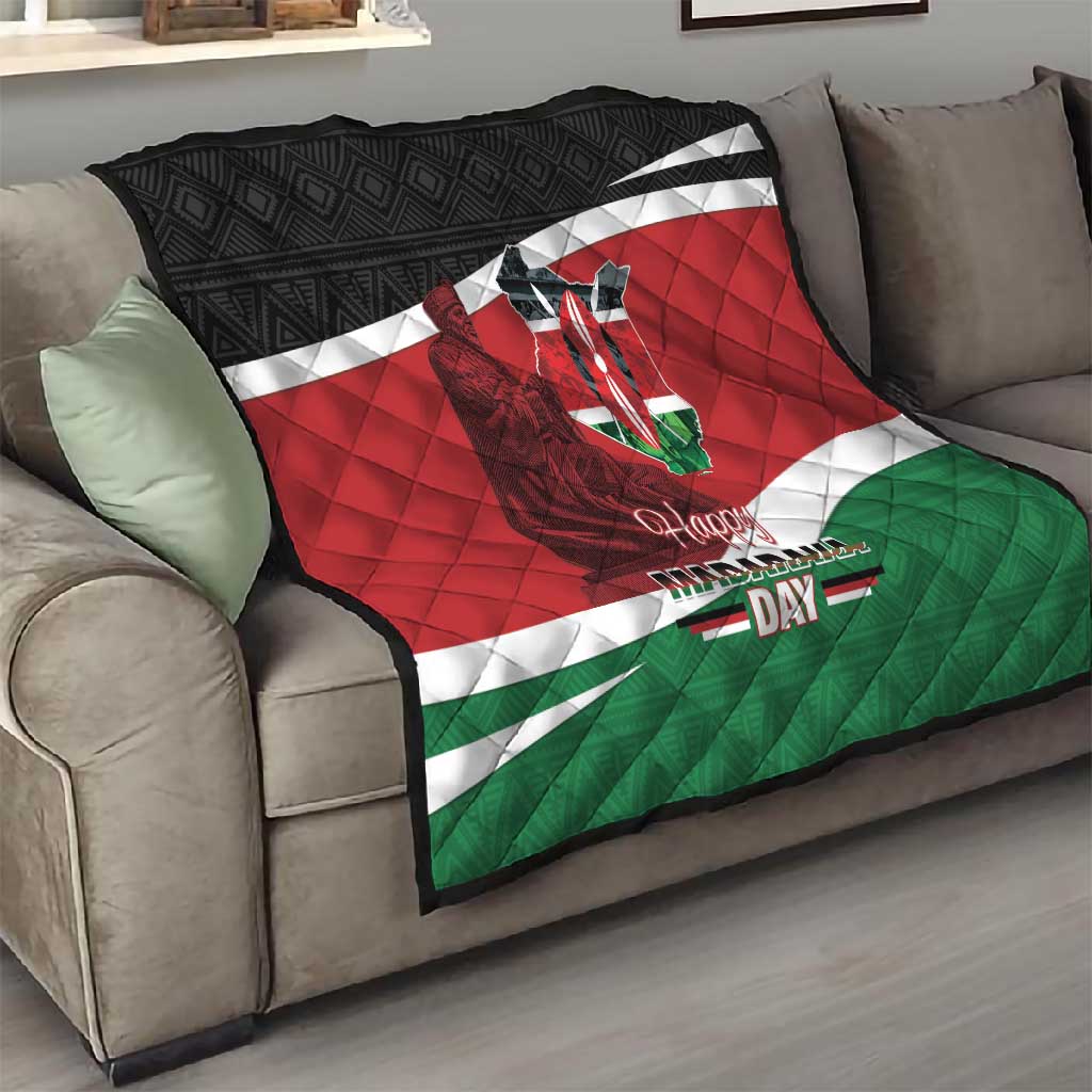 Kenya Madaraka Day Quilt Jomo Kenyatta With Map LT15