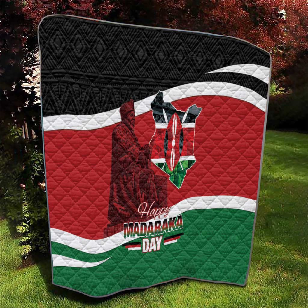 Kenya Madaraka Day Quilt Jomo Kenyatta With Map LT15