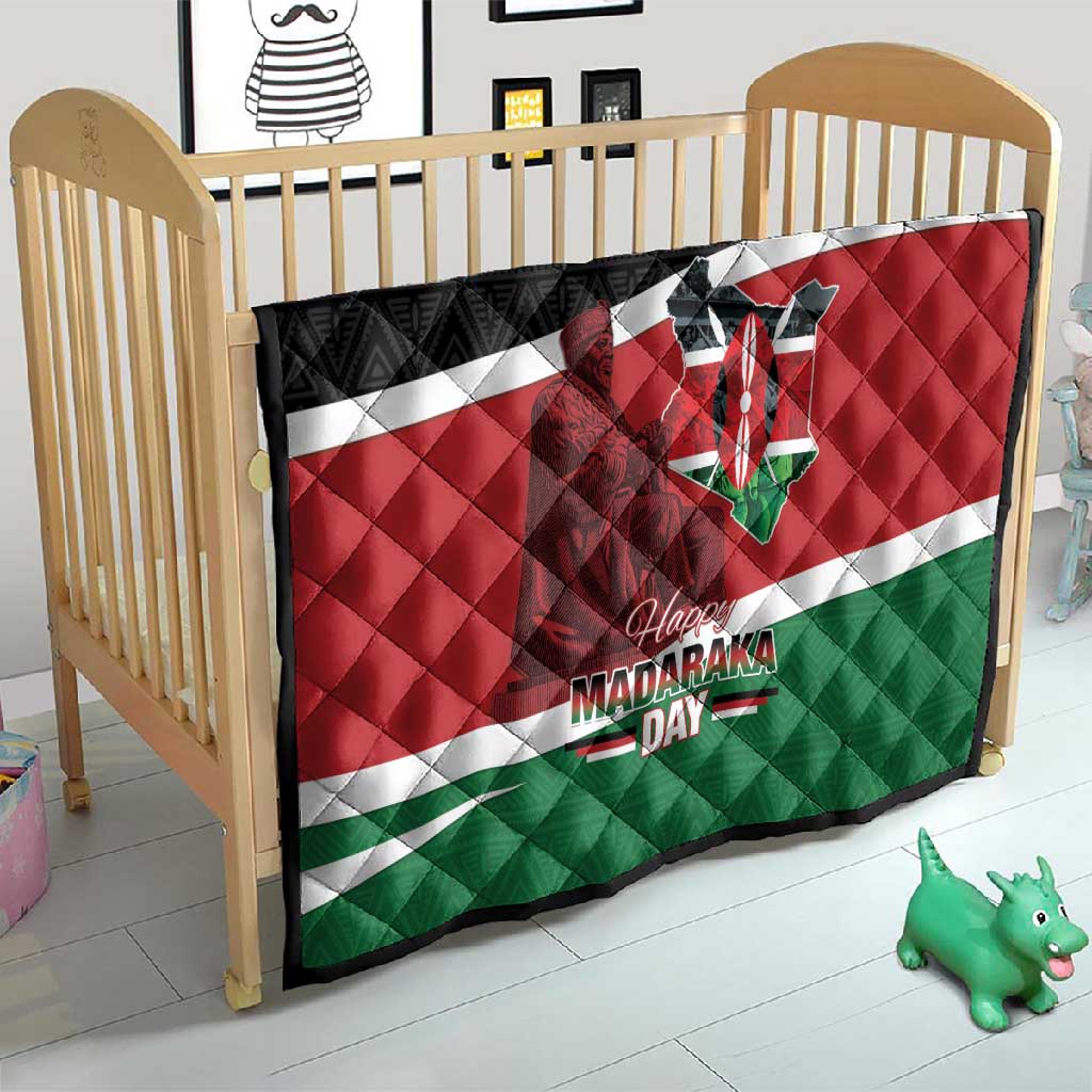 Kenya Madaraka Day Quilt Jomo Kenyatta With Map LT15