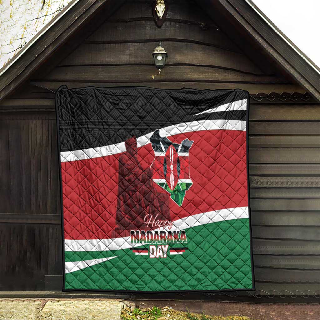 Kenya Madaraka Day Quilt Jomo Kenyatta With Map LT15