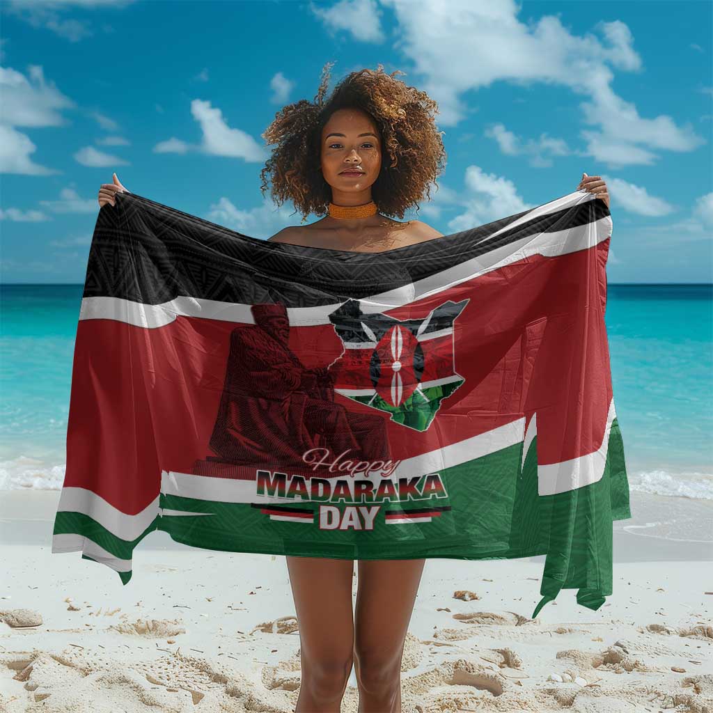 Kenya Madaraka Day Sarong Jomo Kenyatta With Map LT15