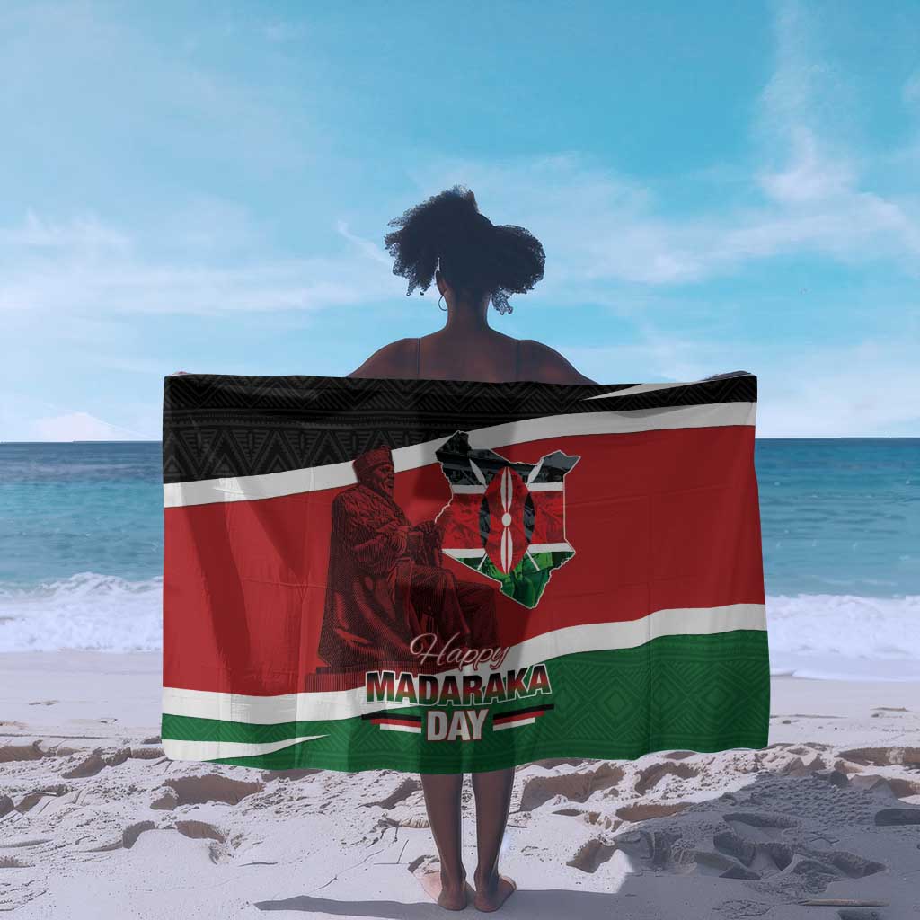 Kenya Madaraka Day Sarong Jomo Kenyatta With Map LT15