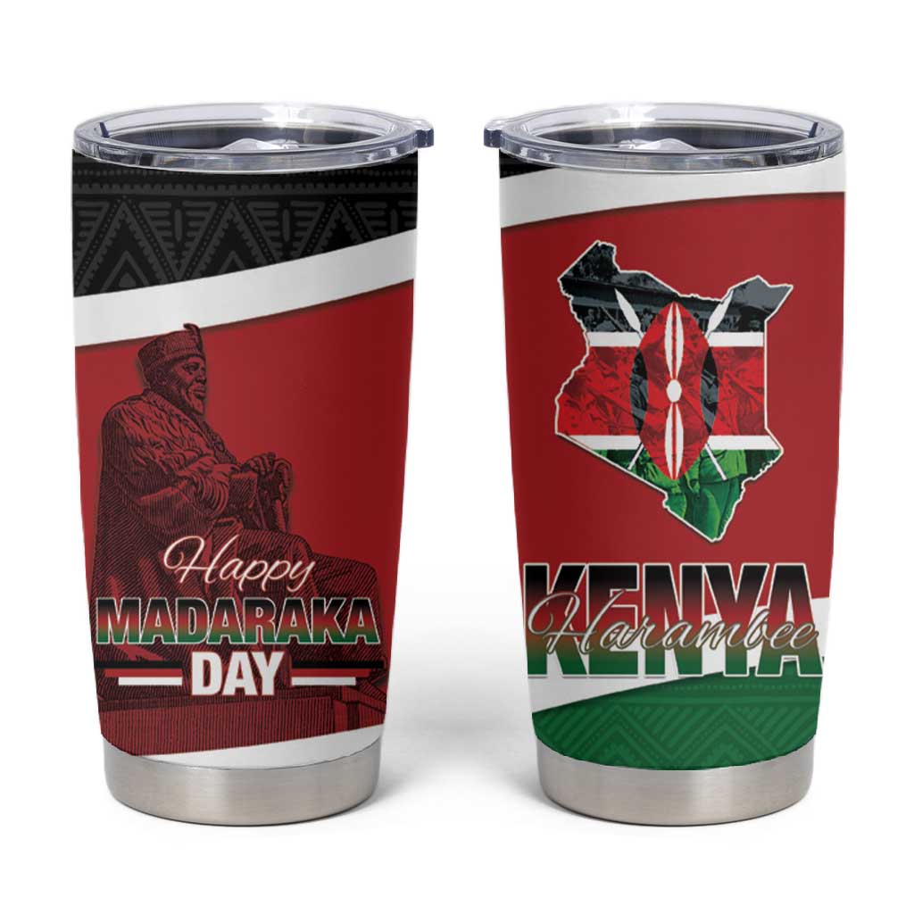 Kenya Madaraka Day Tumbler Cup Jomo Kenyatta With Map LT15