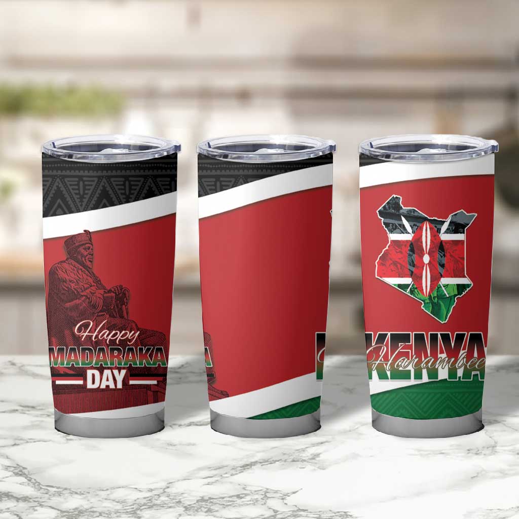 Kenya Madaraka Day Tumbler Cup Jomo Kenyatta With Map LT15