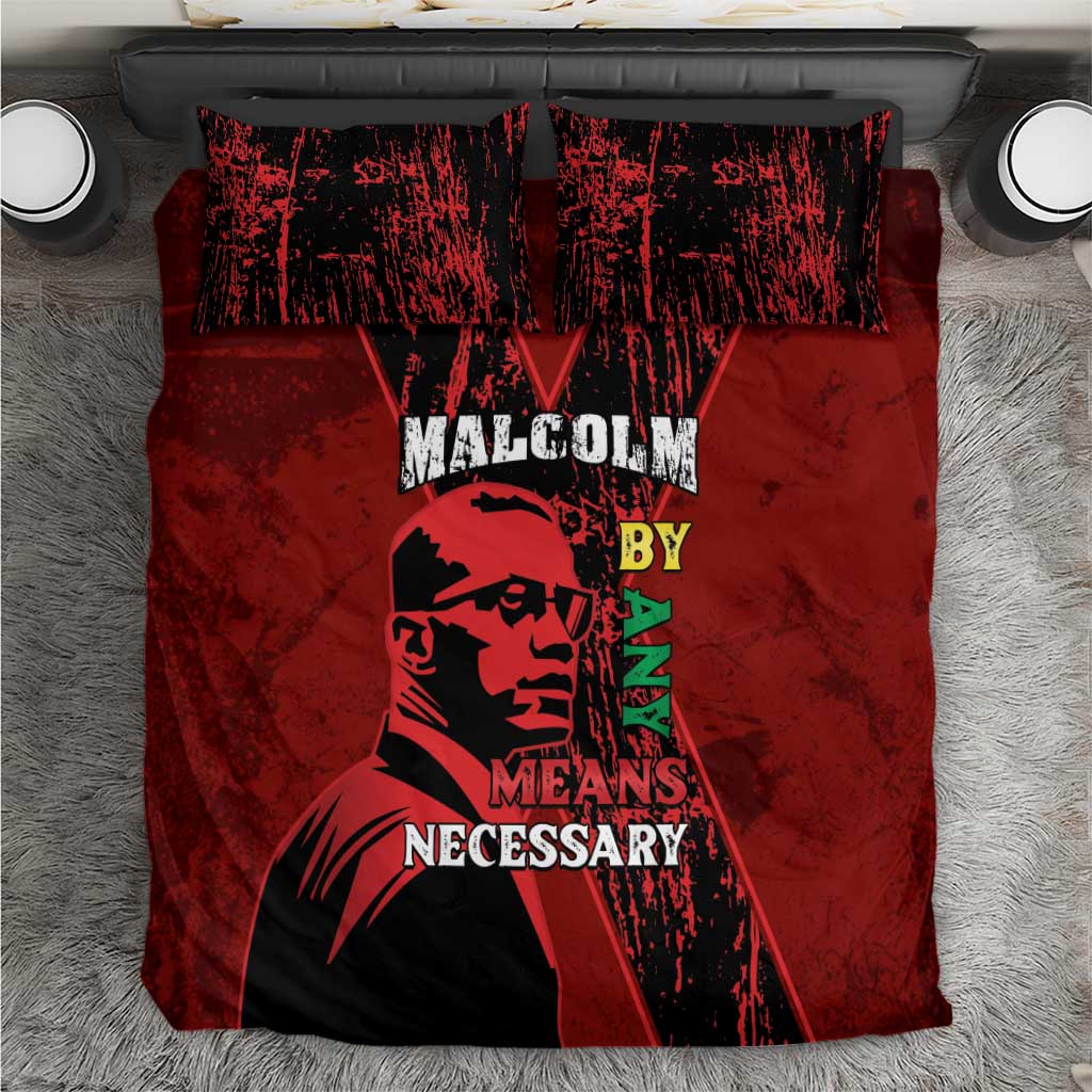 Malcolm X By Any Means Necessary Bedding Set Retro Style LT15