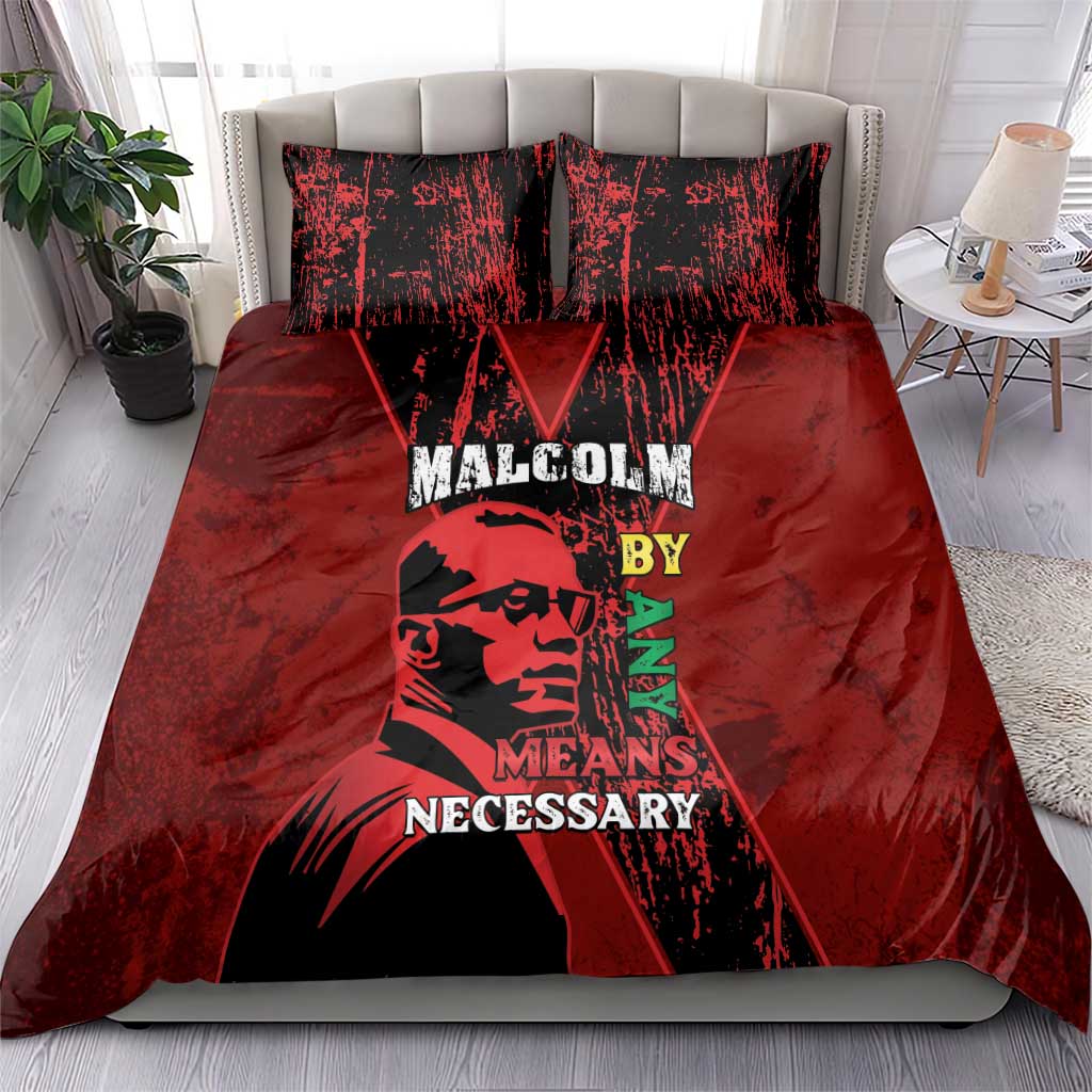 Malcolm X By Any Means Necessary Bedding Set Retro Style LT15