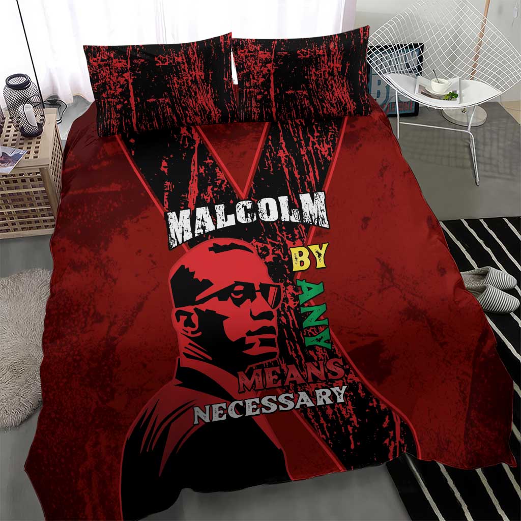 Malcolm X By Any Means Necessary Bedding Set Retro Style LT15