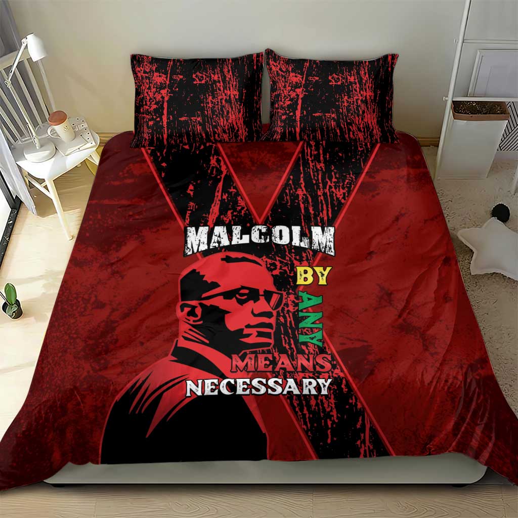 Malcolm X By Any Means Necessary Bedding Set Retro Style LT15