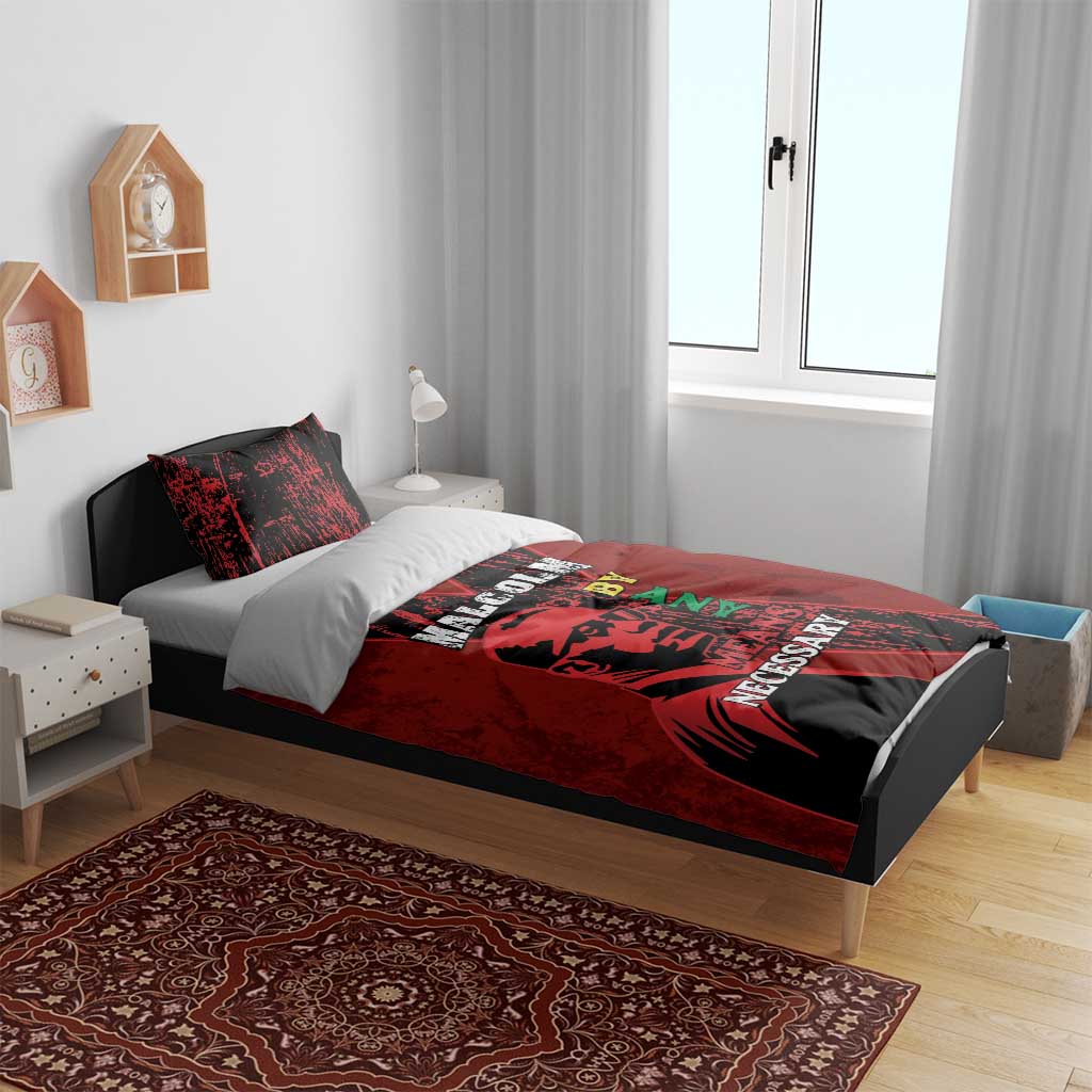 Malcolm X By Any Means Necessary Bedding Set Retro Style LT15
