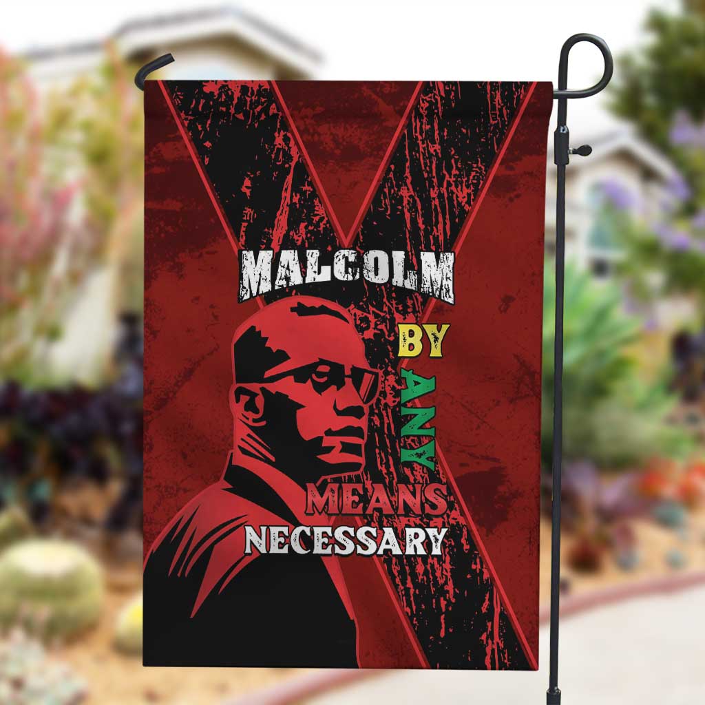 Malcolm X By Any Means Necessary Garden Flag Retro Style LT15